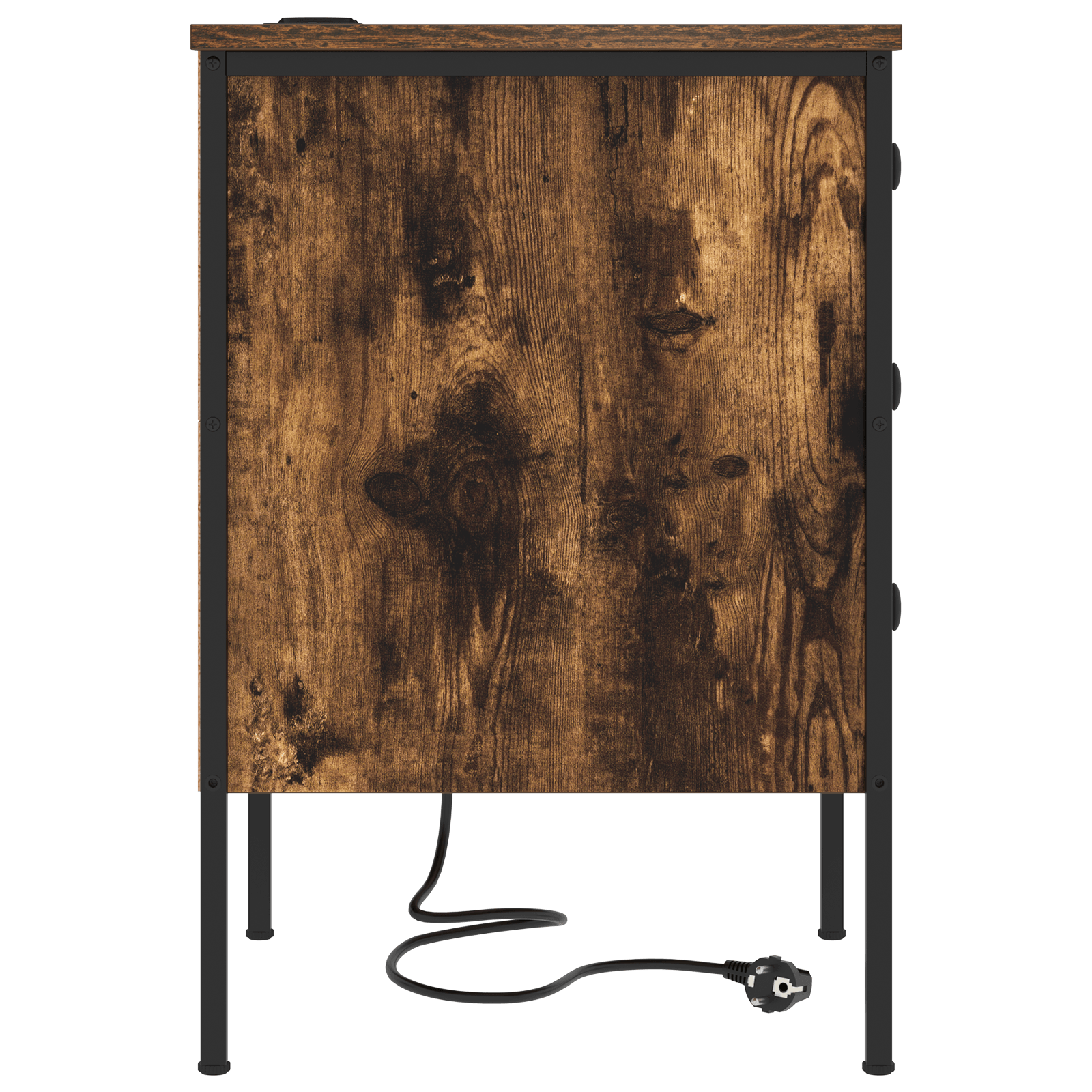 Noptiera stejar afumat 42 x 41 x 61 cm Lemn compozit — imaginea 7
