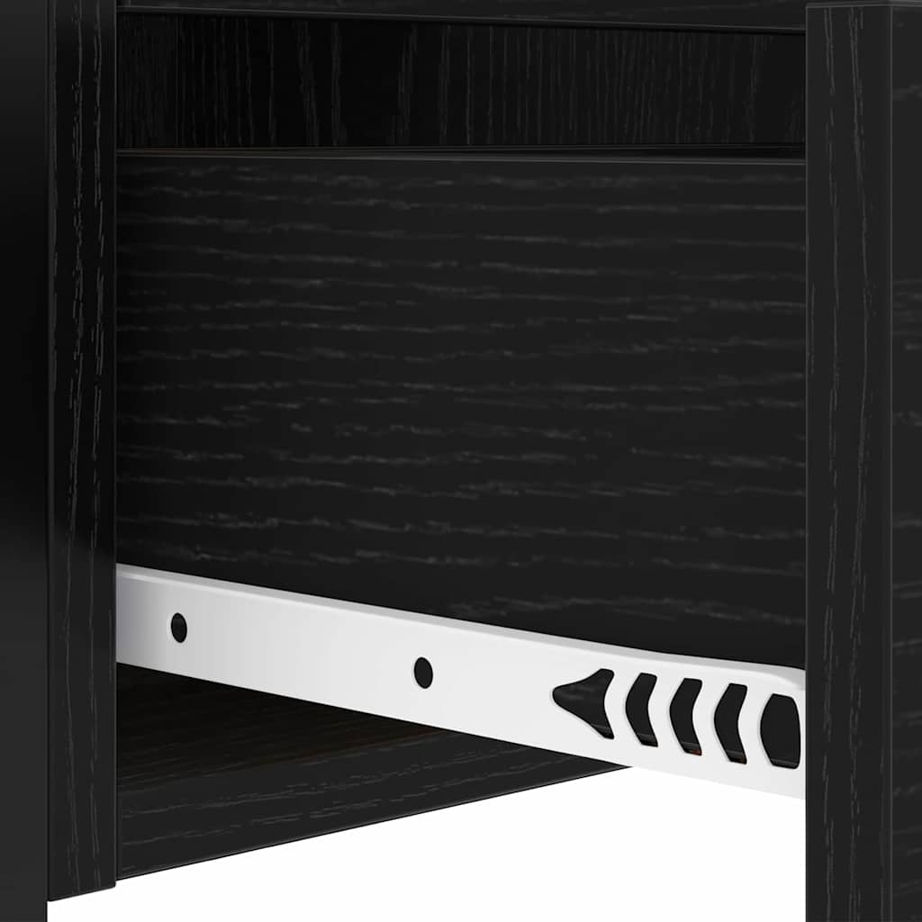 Noptiera cu sertar 2 pcs stejar negru 40 x 31 x 60 cm — imaginea 11