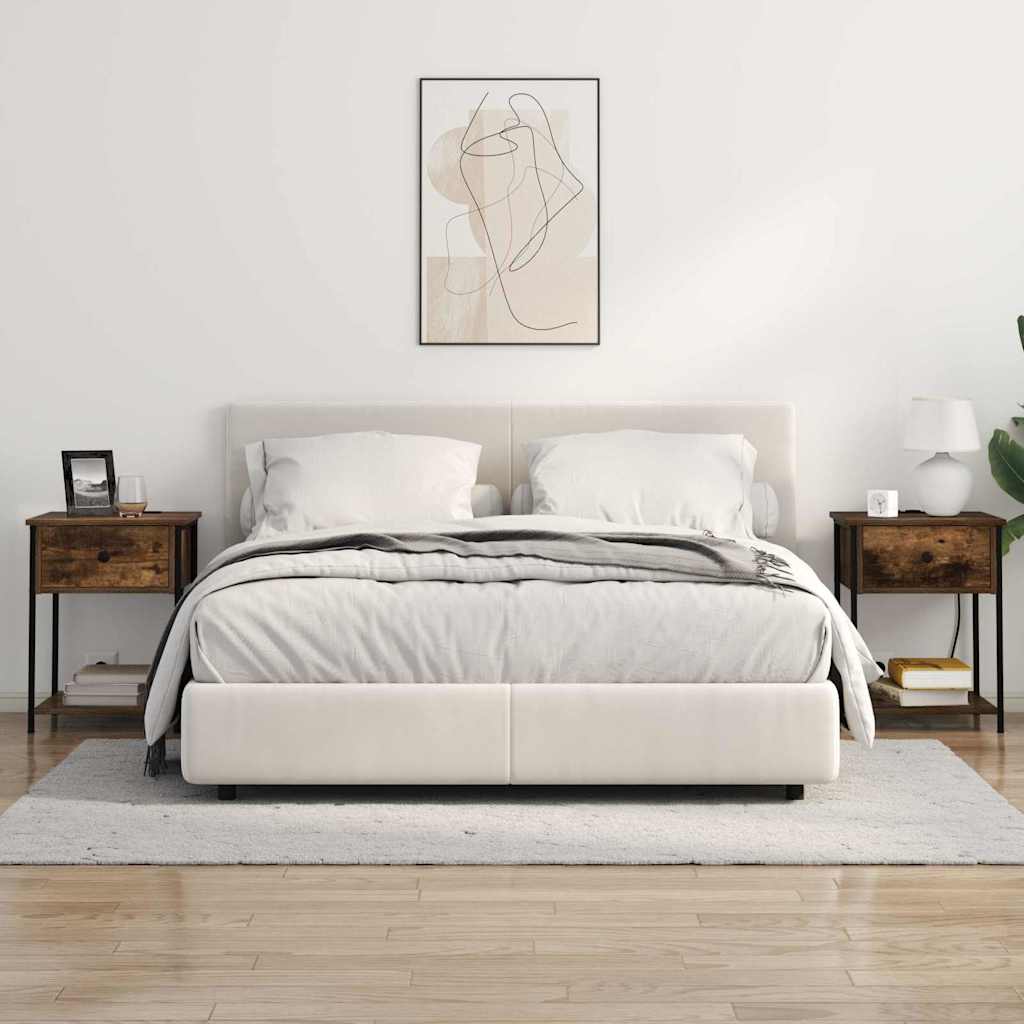 Noptiera stejar afumat 42 x 41 x 56 cm Lemn compozit — imaginea 4