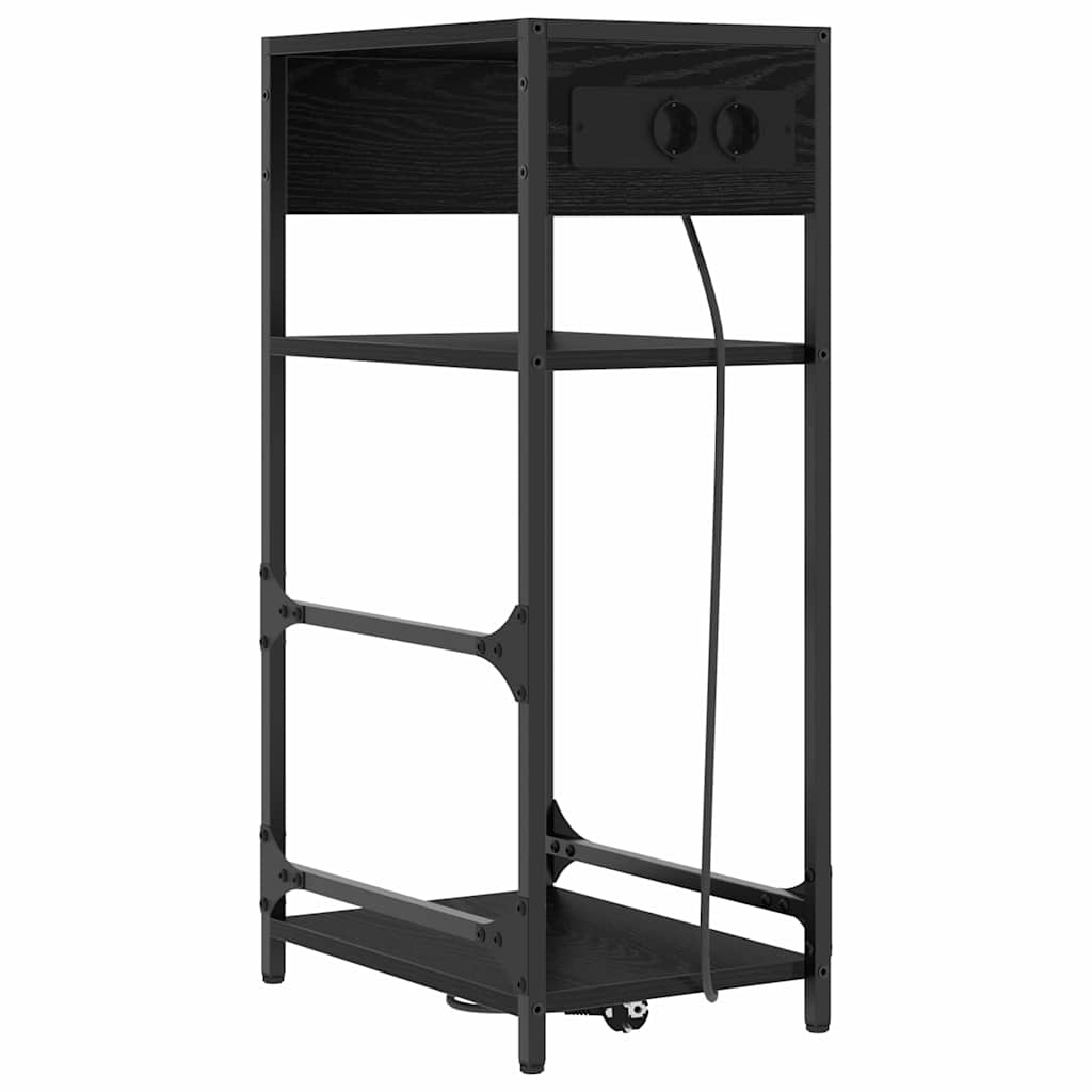Noptiera stejar negru 40 x 27 x 76 cm Lemn compozit