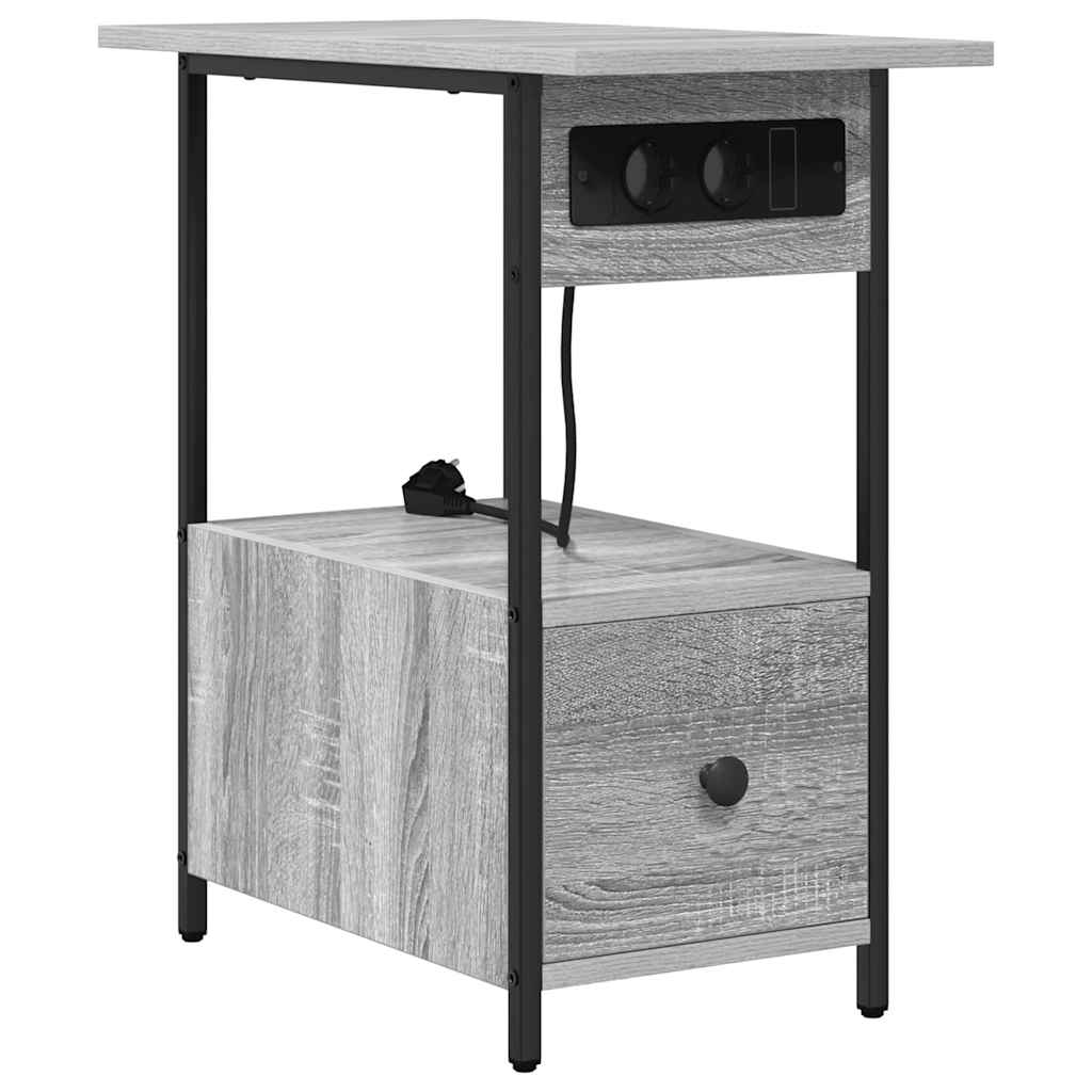 Noptiera sonoma gri 60 x 30 x 61 cm Lemn compozit