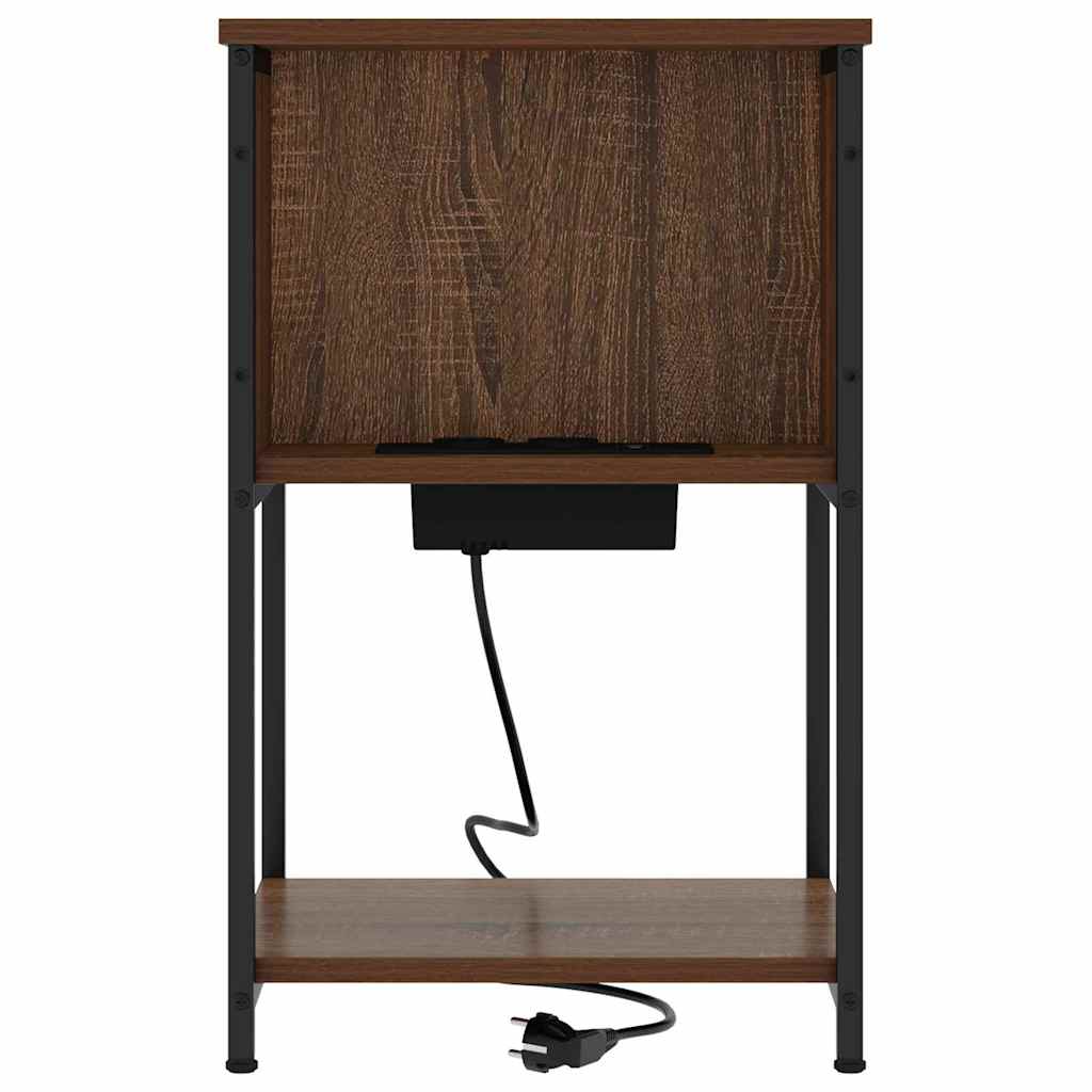 Noptiera 2 pcs stejar brun 38 x 31 x 61 cm Lemn compozit — imaginea 6