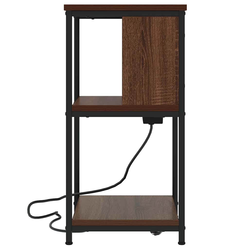 Noptiera 2 pcs stejar brun 38 x 31 x 61 cm Lemn compozit — imaginea 7