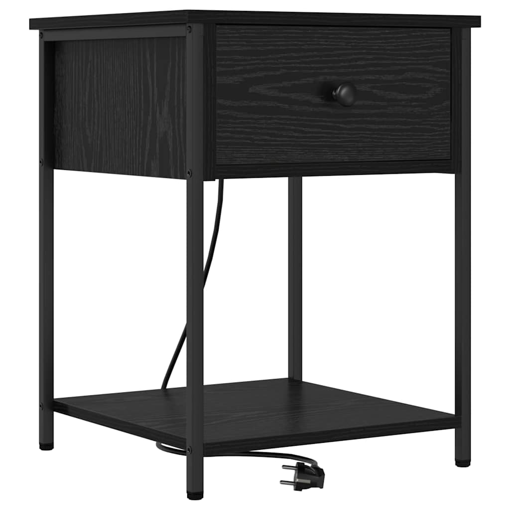 Noptiera stejar negru 42 x 41 x 56 cm Lemn compozit
