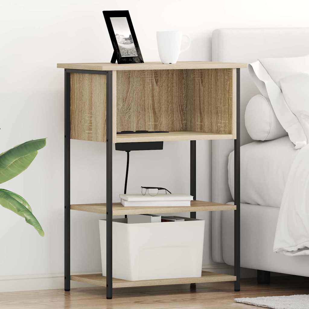 Noptiera stejar sonoma 55 x 31 x 76 cm Lemn compozit — imaginea 2