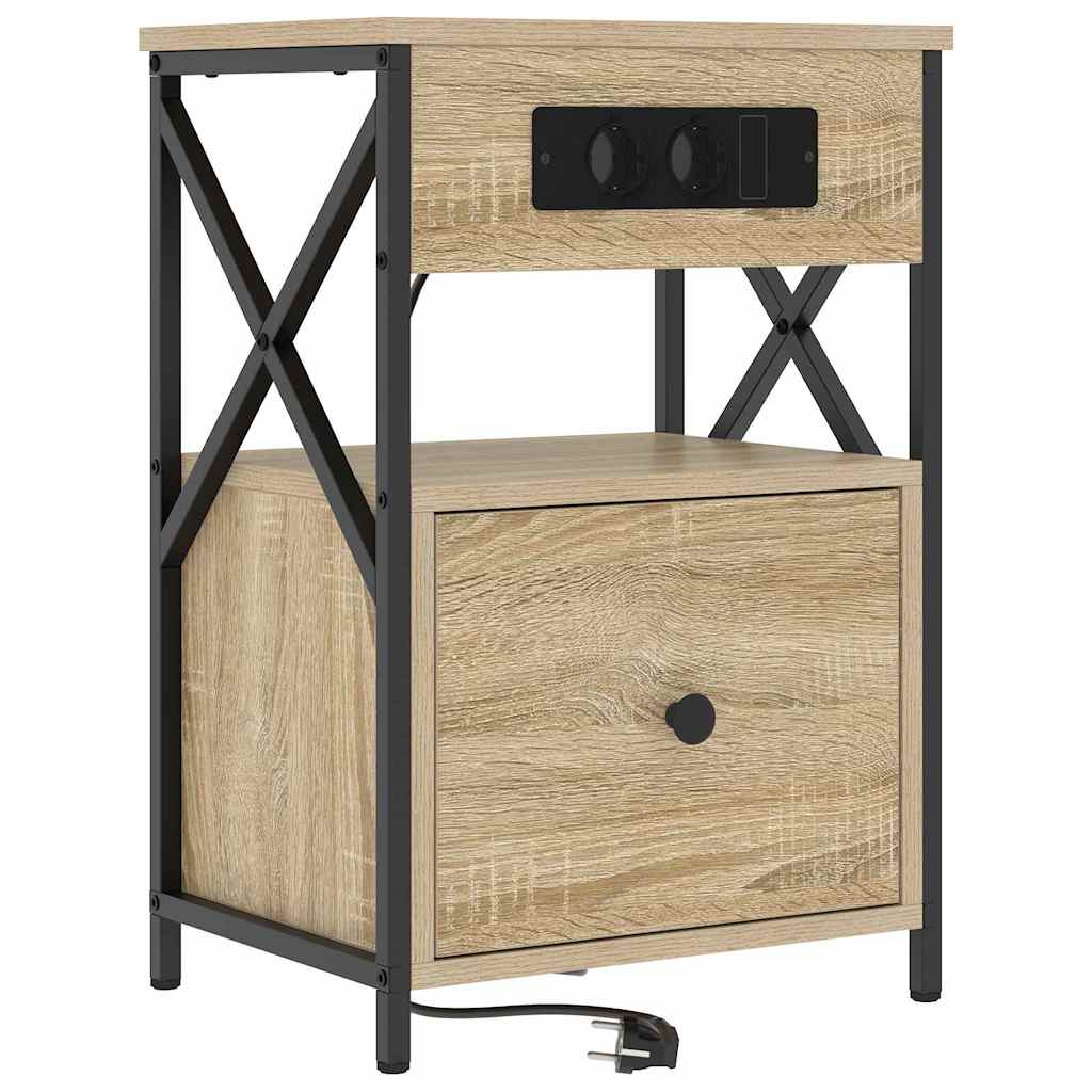 Noptiera stejar sonoma 40 x 31 x 60 cm Lemn compozit