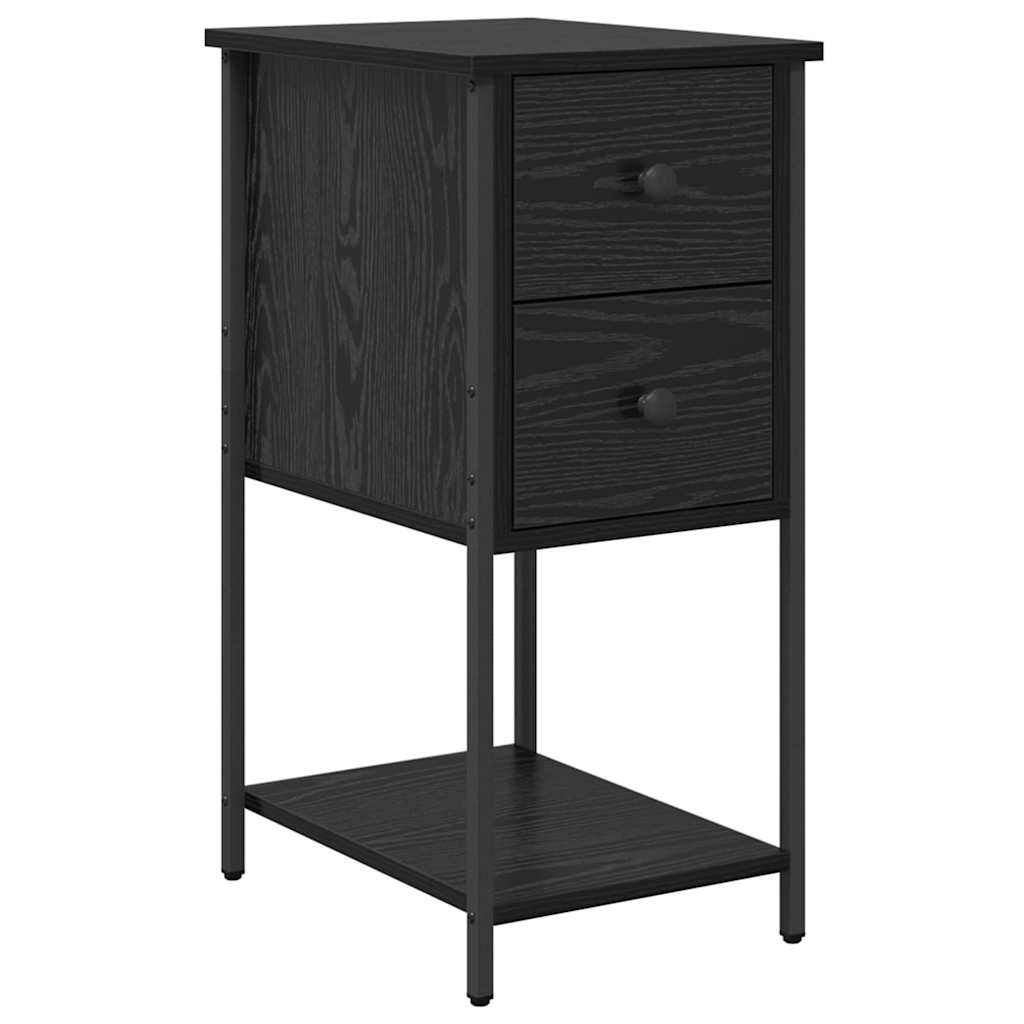 Noptiera cu sertar 2 pcs stejar negru 32 x 42 x 70 cm