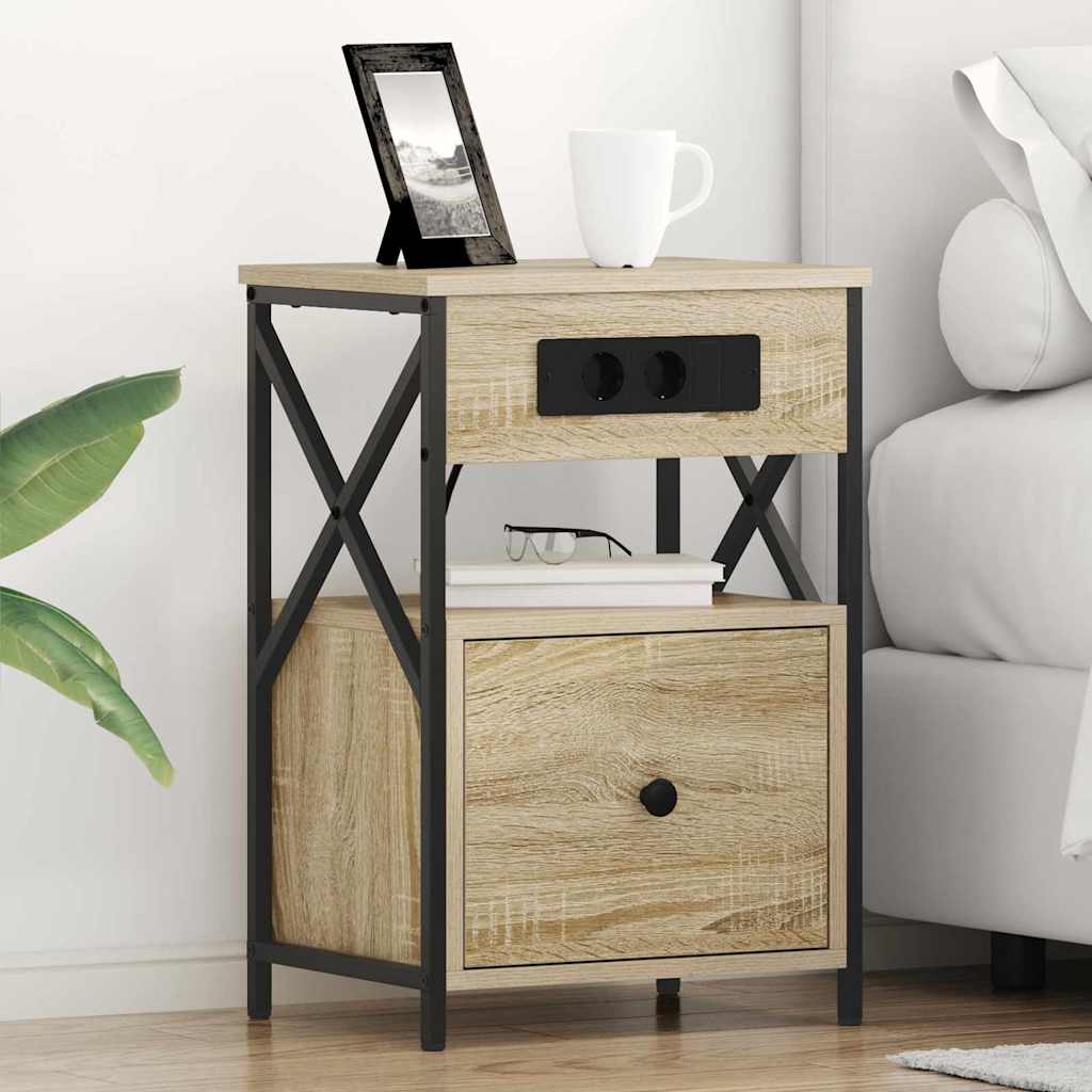Noptiera stejar sonoma 40 x 31 x 60 cm Lemn compozit — imaginea 2