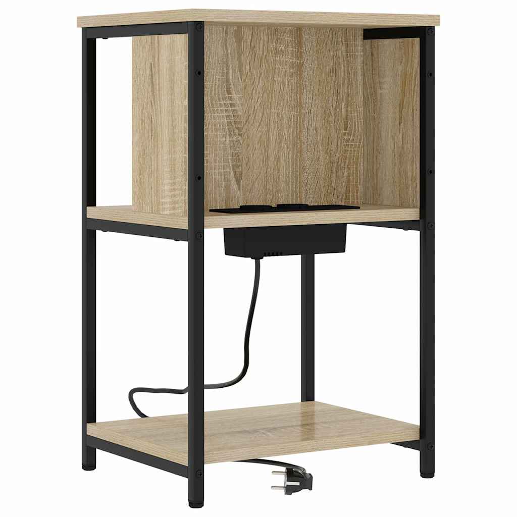 Noptiera 2 pcs stejar sonoma 38 x 31 x 61 cm — imaginea 5