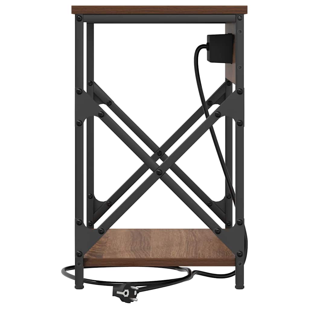 Noptiera 2 pcs stejar brun 41 x 31 x 51 cm Lemn compozit — imaginea 7