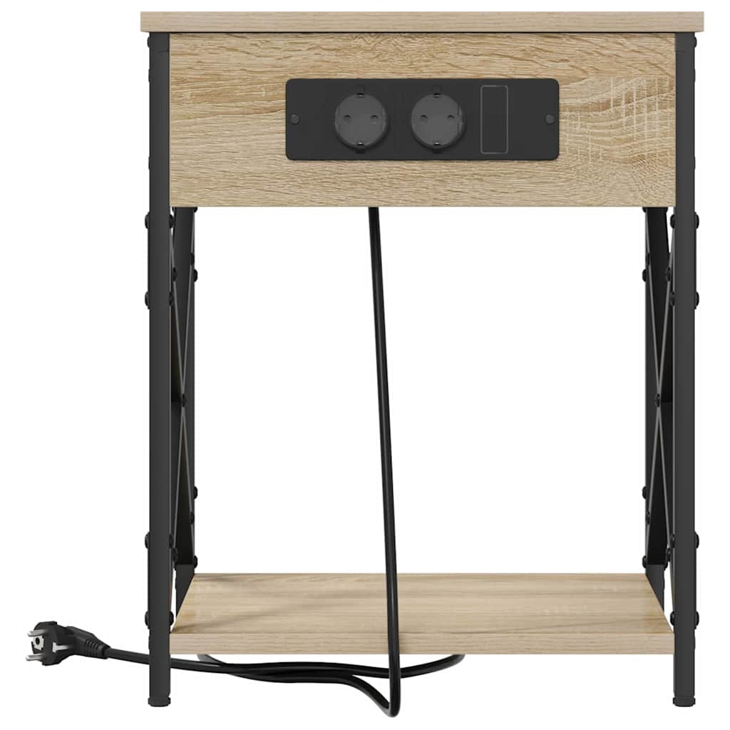 Noptiera stejar sonoma 41 x 31 x 51 cm Lemn compozit — imaginea 5