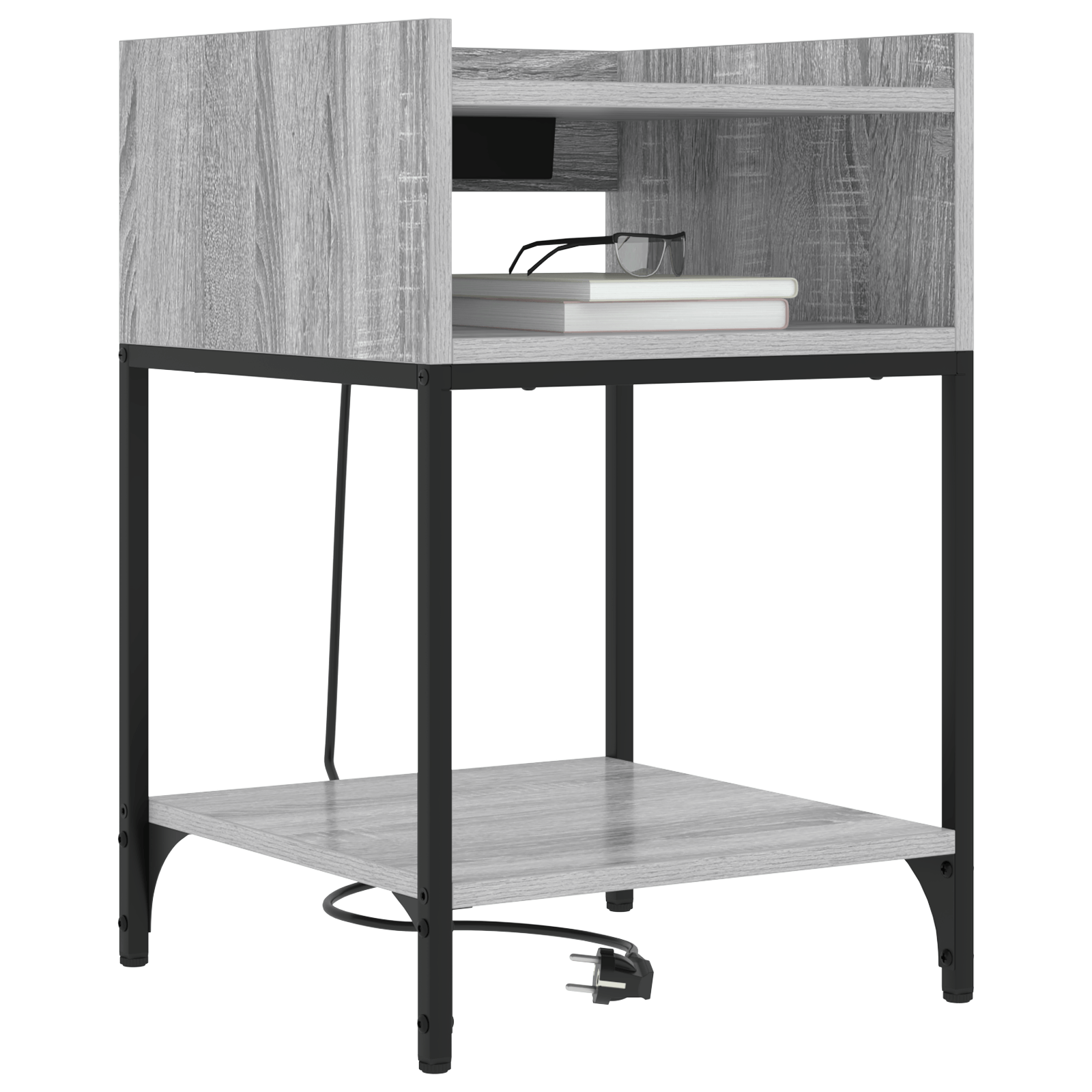 Noptiera sonoma gri 40 x 40 x 61 cm Lemn compozit — imaginea 3