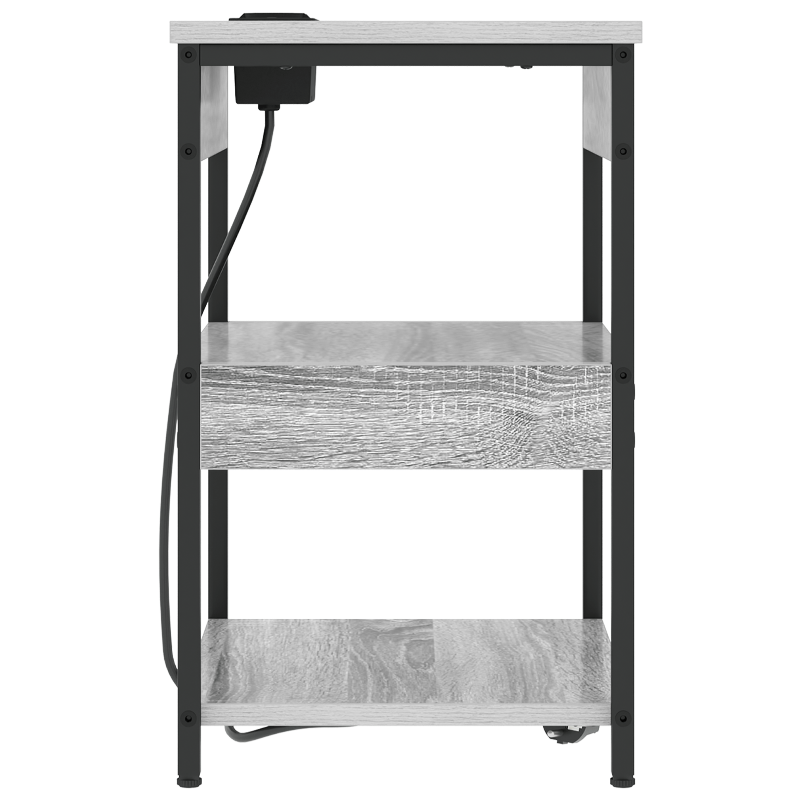 Noptiera sonoma gri 41 x 31 x 51 cm Lemn compozit — imaginea 6