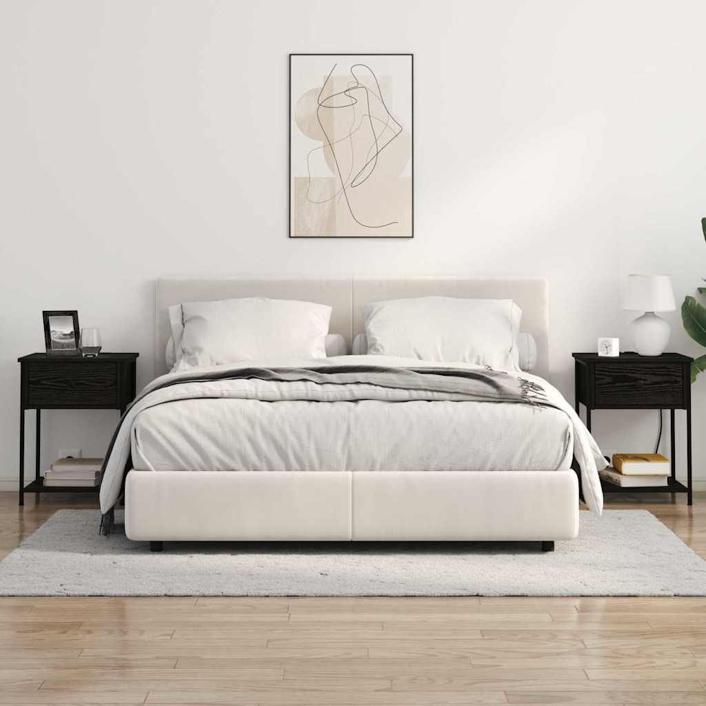 Noptiera stejar negru 42 x 41 x 56 cm Lemn compozit — imaginea 4