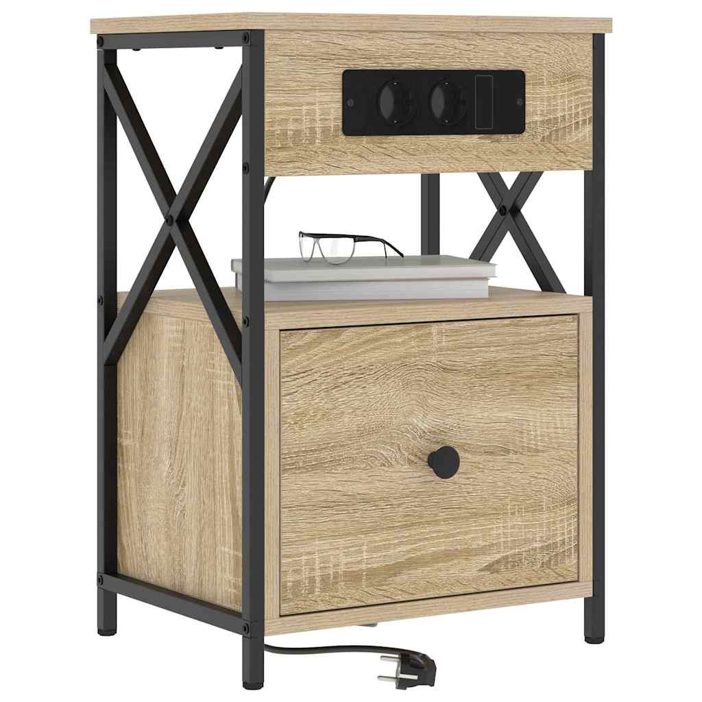 Noptiera stejar sonoma 40 x 31 x 60 cm Lemn compozit — imaginea 3