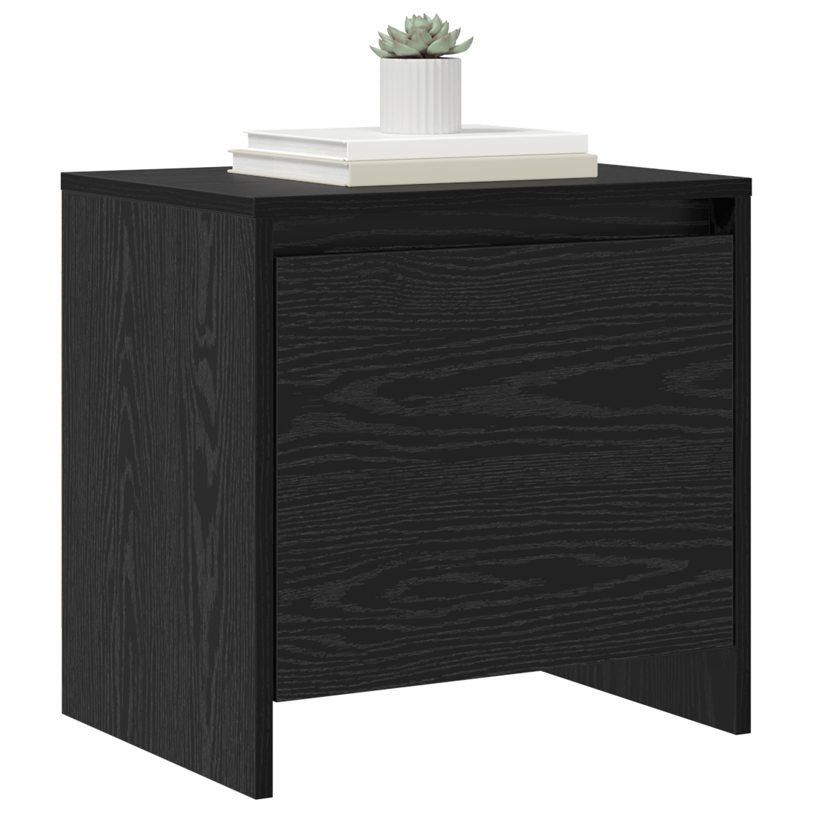 Noptiera stejar negru 45 x 34 x 44.5 cm Lemn compozit — imaginea 3