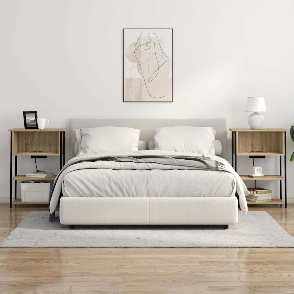 Noptiera stejar sonoma 55 x 31 x 76 cm Lemn compozit — imaginea 4