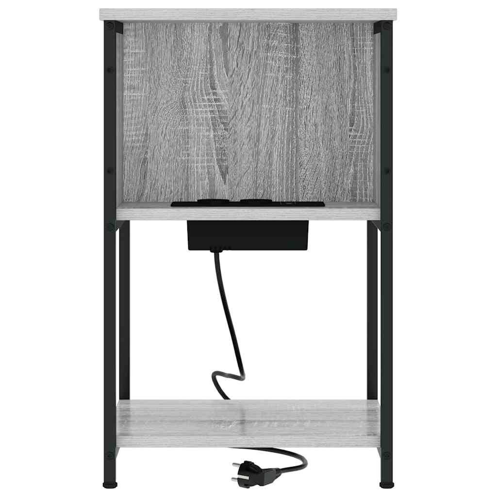 Noptiera sonoma gri 38 x 31 x 61 cm Lemn compozit — imaginea 5