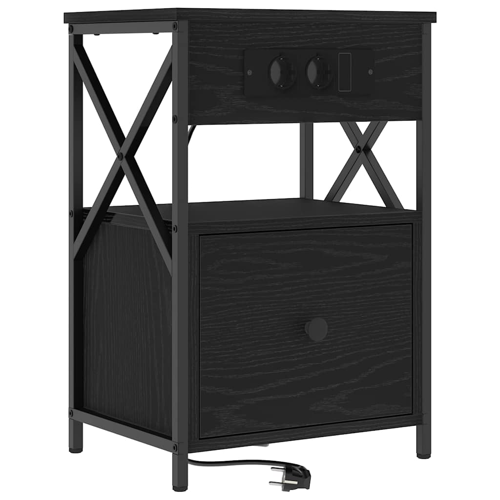 Noptiera stejar negru 40 x 31 x 60 cm Lemn compozit