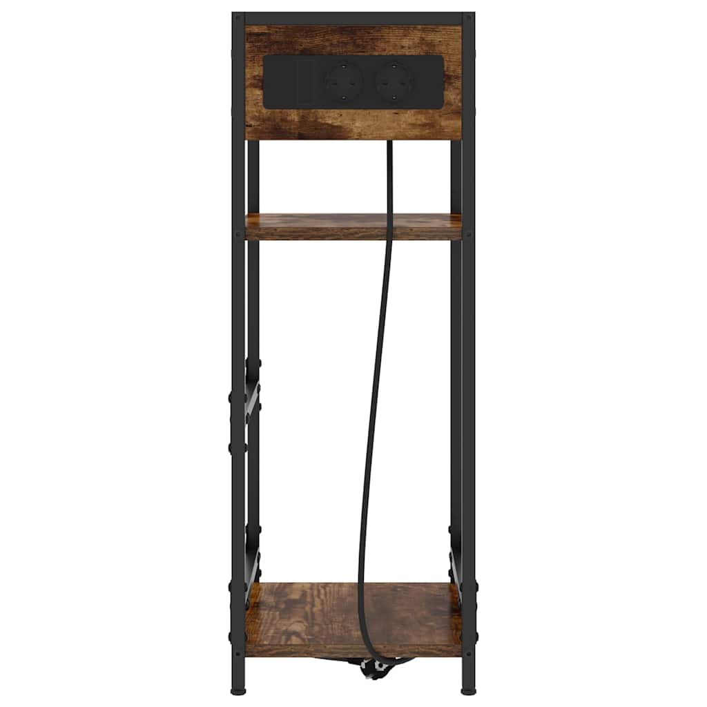 Noptiera stejar afumat 40 x 27 x 76 cm Lemn compozit — imaginea 6