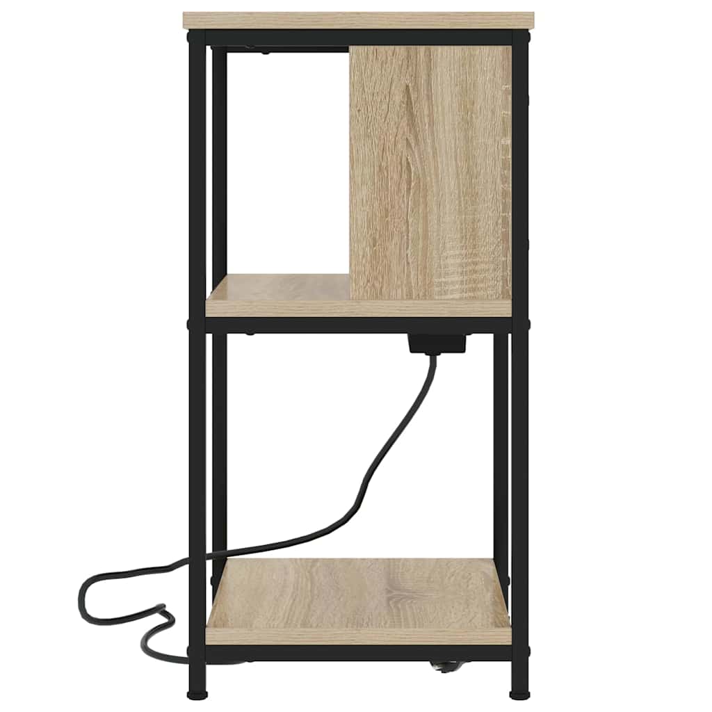 Noptiera 2 pcs stejar sonoma 38 x 31 x 61 cm — imaginea 7