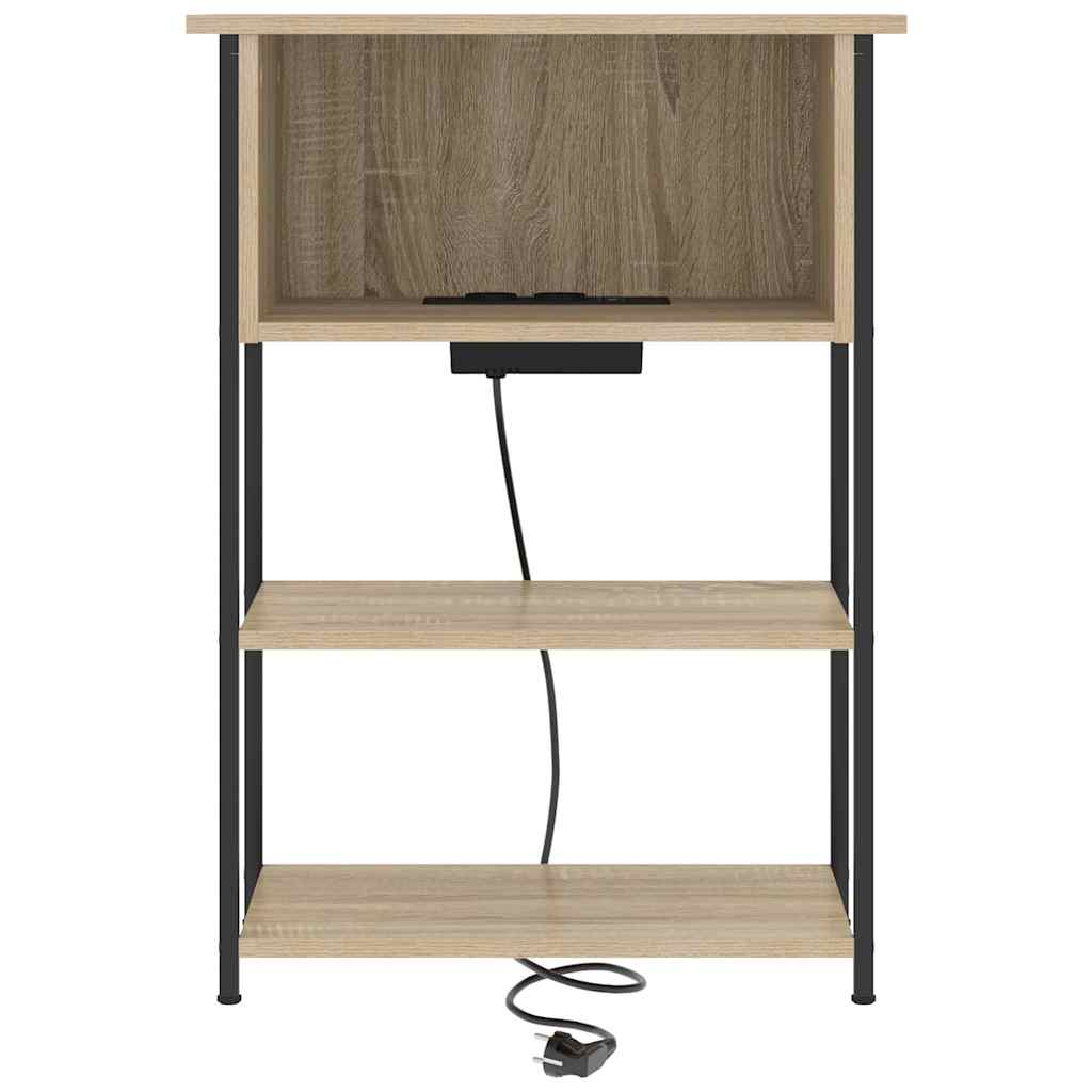 Noptiera stejar sonoma 55 x 31 x 76 cm Lemn compozit — imaginea 5