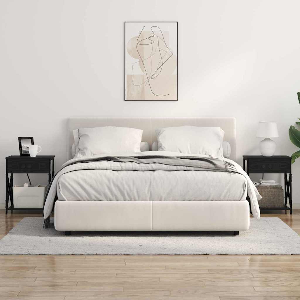 Noptiera stejar negru 41 x 31 x 51 cm Lemn compozit — imaginea 4
