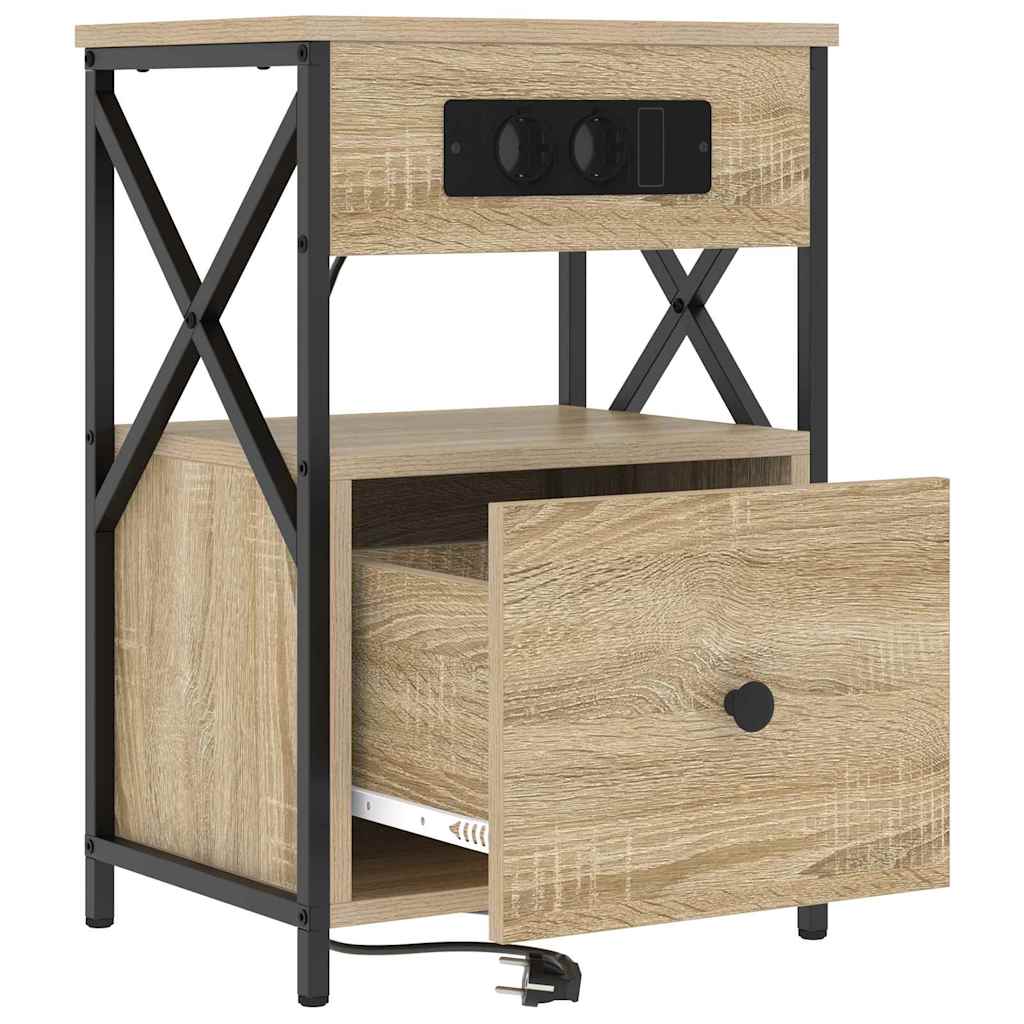 Noptiera stejar sonoma 40 x 31 x 60 cm Lemn compozit — imaginea 5