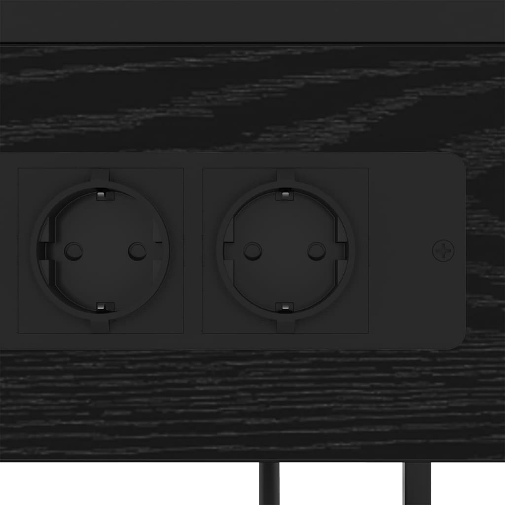 Noptiera stejar negru 40 x 27 x 76 cm Lemn compozit — imaginea 9