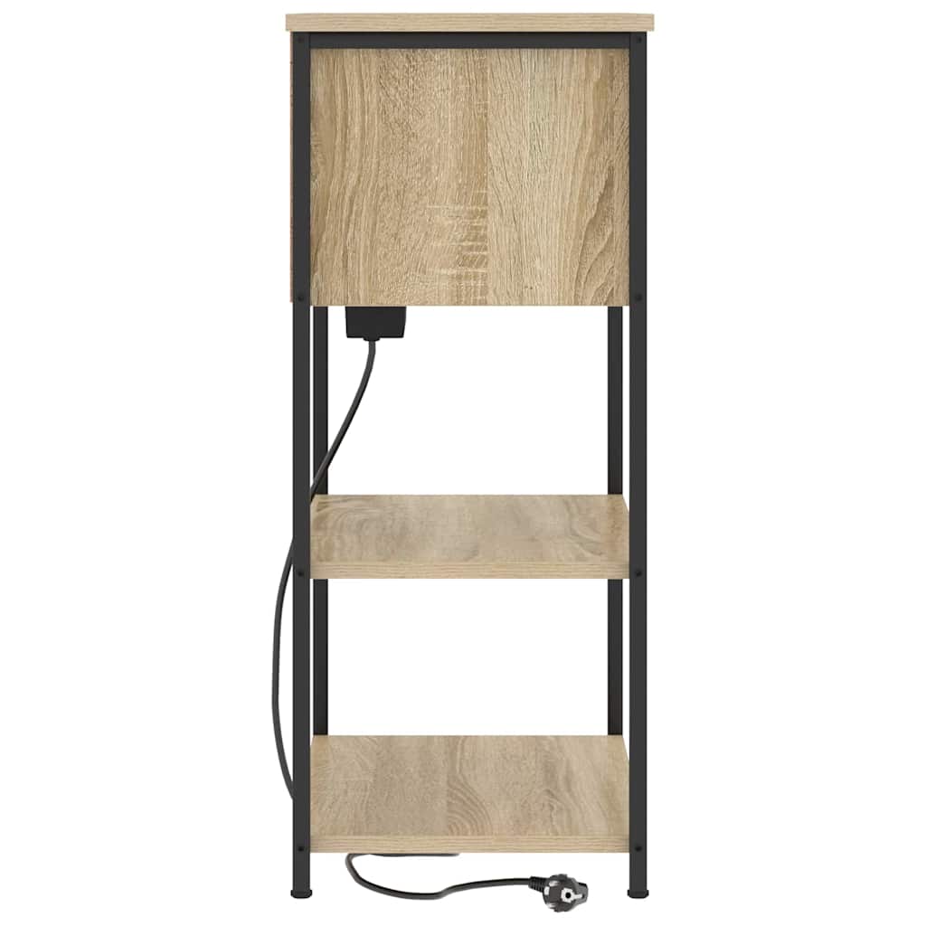 Noptiera stejar sonoma 55 x 31 x 76 cm Lemn compozit — imaginea 6