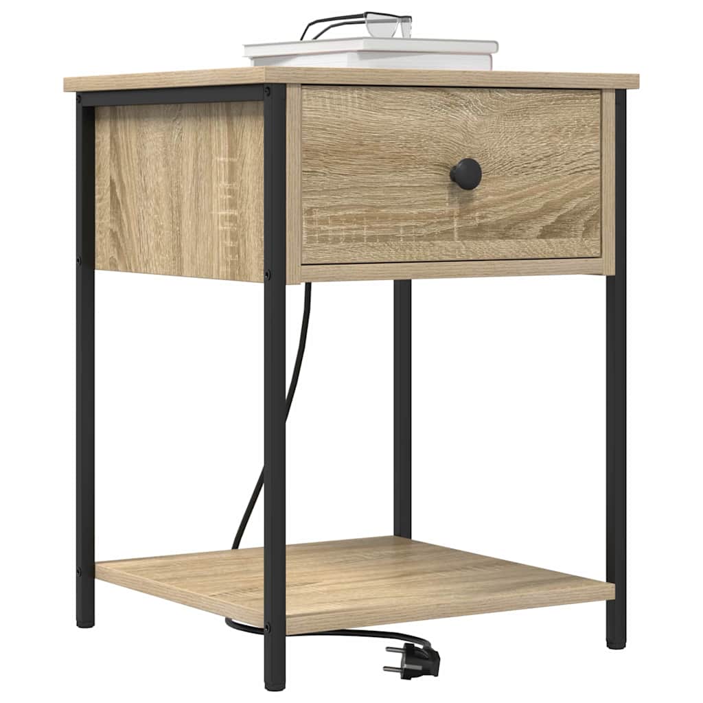 Noptiera stejar sonoma 42 x 41 x 56 cm Lemn compozit — imaginea 3