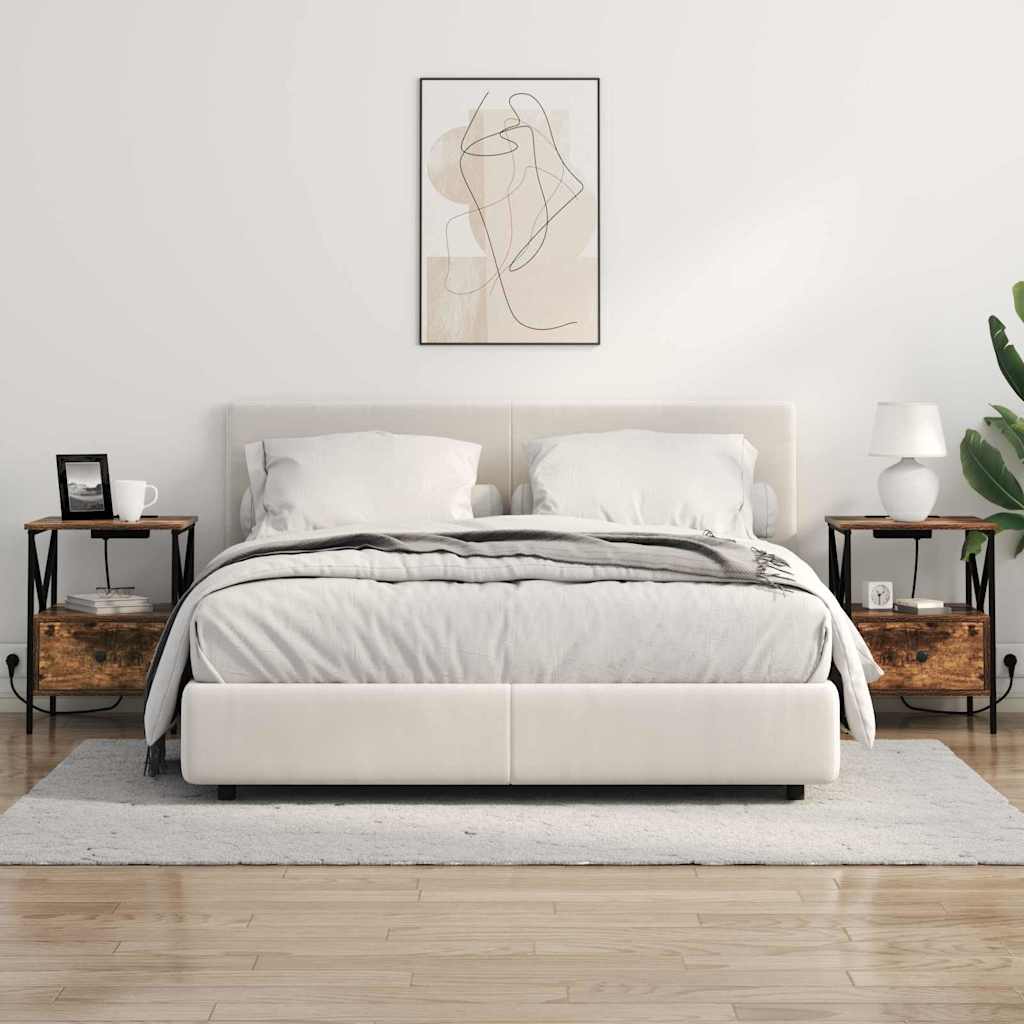 Noptiera stejar afumat 41.5 x 40.5 x 55 cm Lemn compozit — imaginea 4
