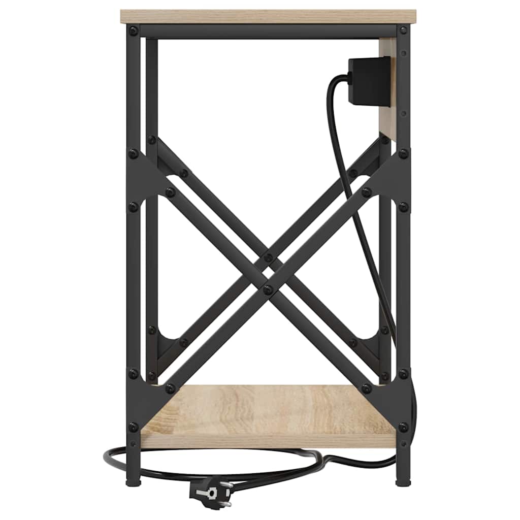 Noptiera cu sertar 2 pcs stejar sonoma 41 x 31 x 51 cm — imaginea 7