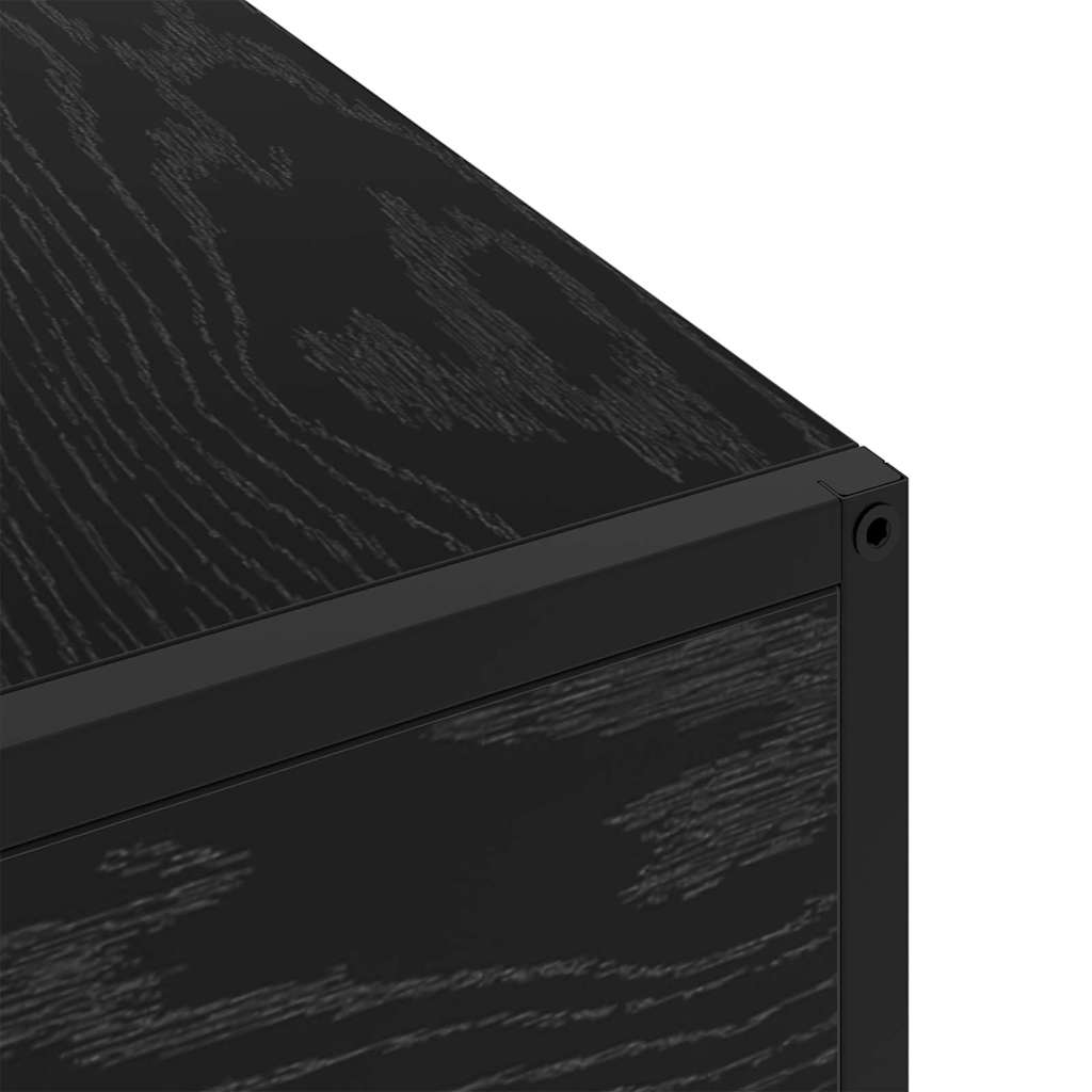 Noptiera stejar negru 40 x 27 x 76 cm Lemn compozit — imaginea 10