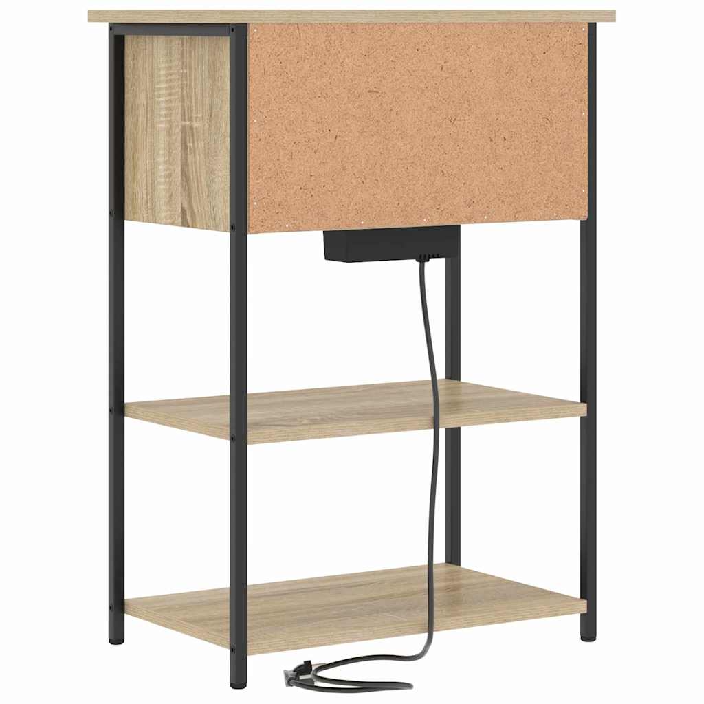 Noptiera stejar sonoma 55 x 31 x 76 cm Lemn compozit — imaginea 7