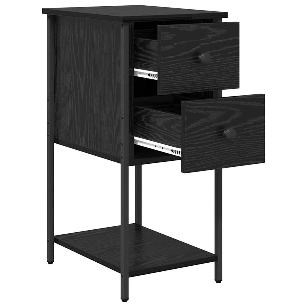 Noptiera cu sertar 2 pcs stejar negru 32 x 42 x 70 cm — imaginea 6