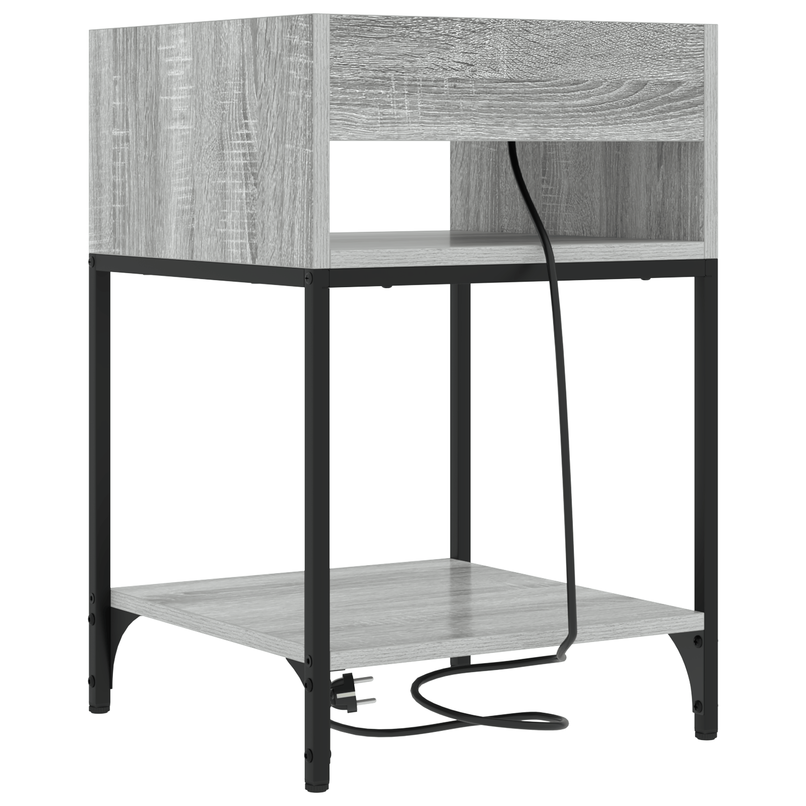 Noptiera sonoma gri 40 x 40 x 61 cm Lemn compozit — imaginea 7