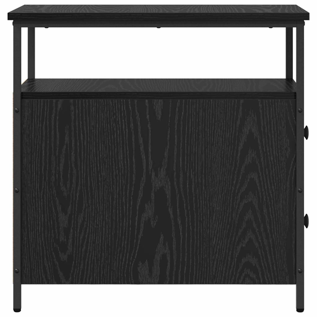 Noptiera cu sertar 2 pcs stejar negru 30 x 60 x 60 cm — imaginea 8