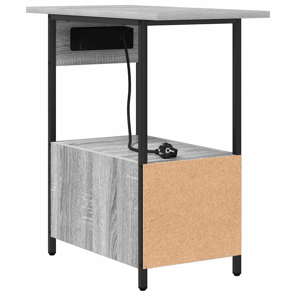 Noptiera sonoma gri 60 x 30 x 61 cm Lemn compozit — imaginea 9