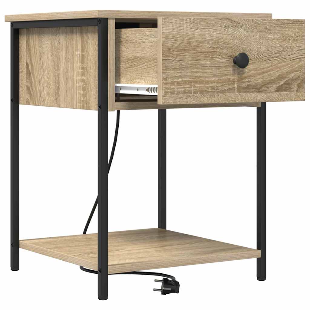 Noptiera stejar sonoma 42 x 41 x 56 cm Lemn compozit — imaginea 5