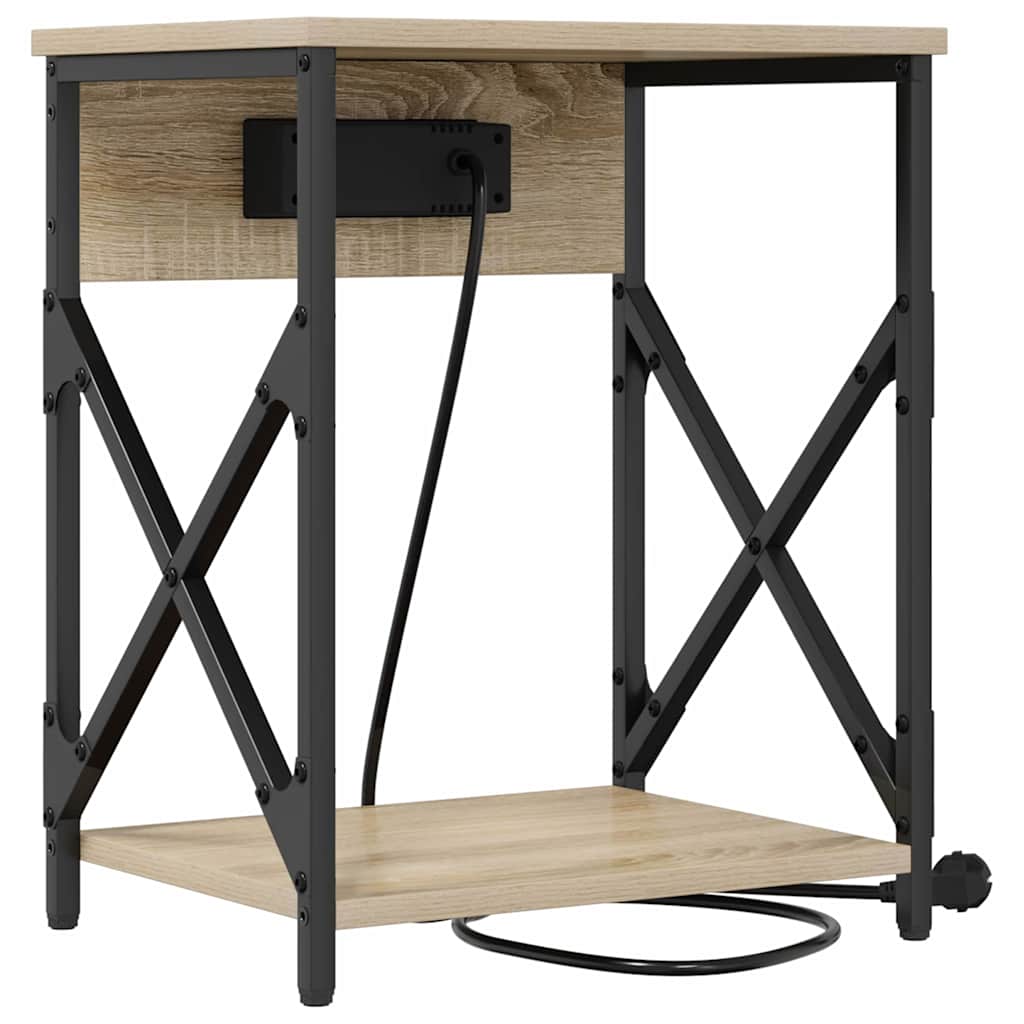 Noptiera cu sertar 2 pcs stejar sonoma 41 x 31 x 51 cm — imaginea 8