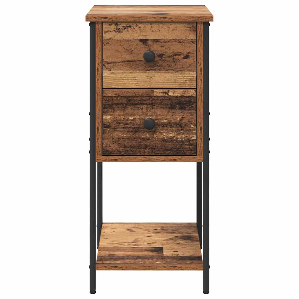 Noptiera cu sertar 2 pcs Lemn vechi 32 x 42 x 70 cm — imaginea 7