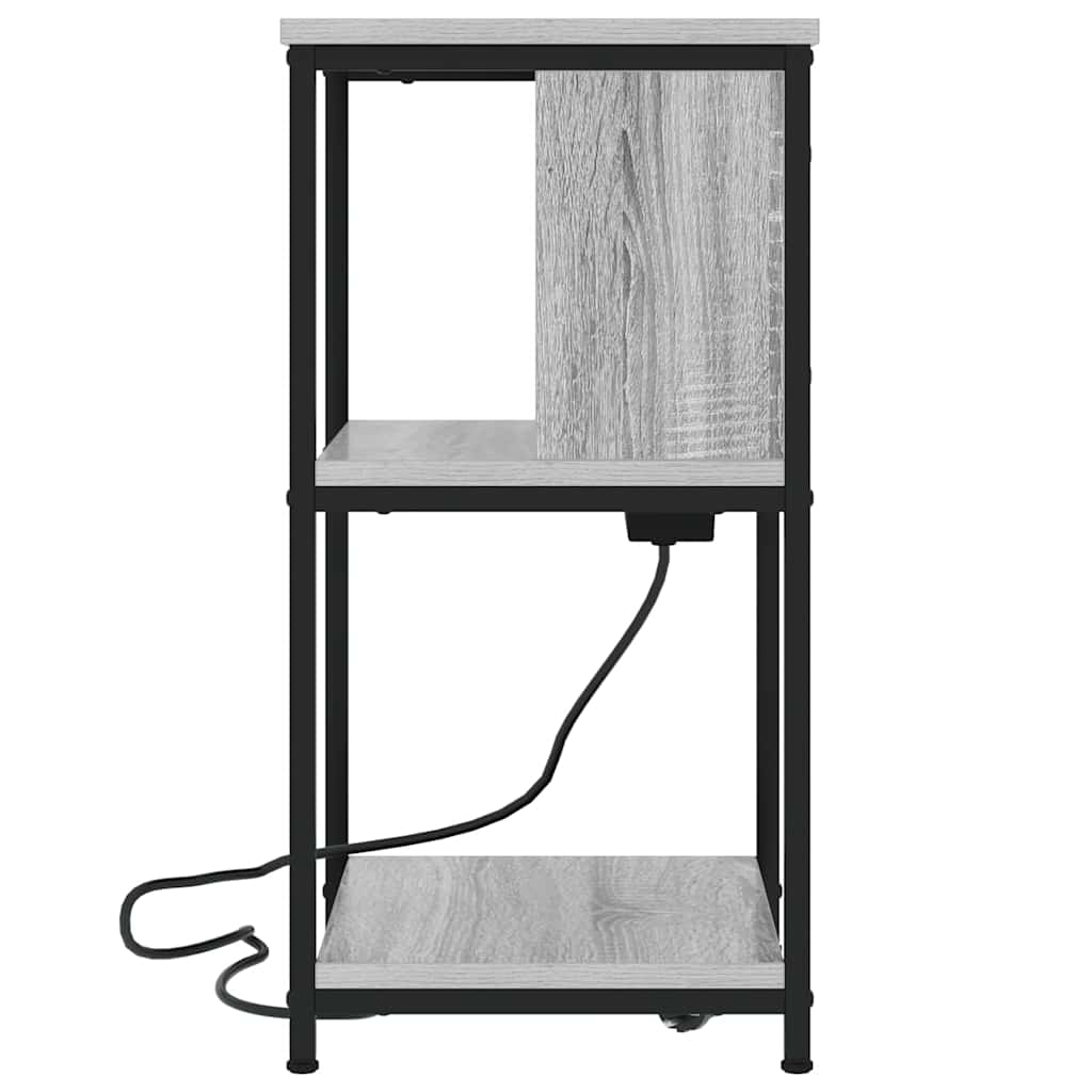 Noptiera 2 pcs sonoma gri 38 x 31 x 61 cm Lemn compozit — imaginea 7