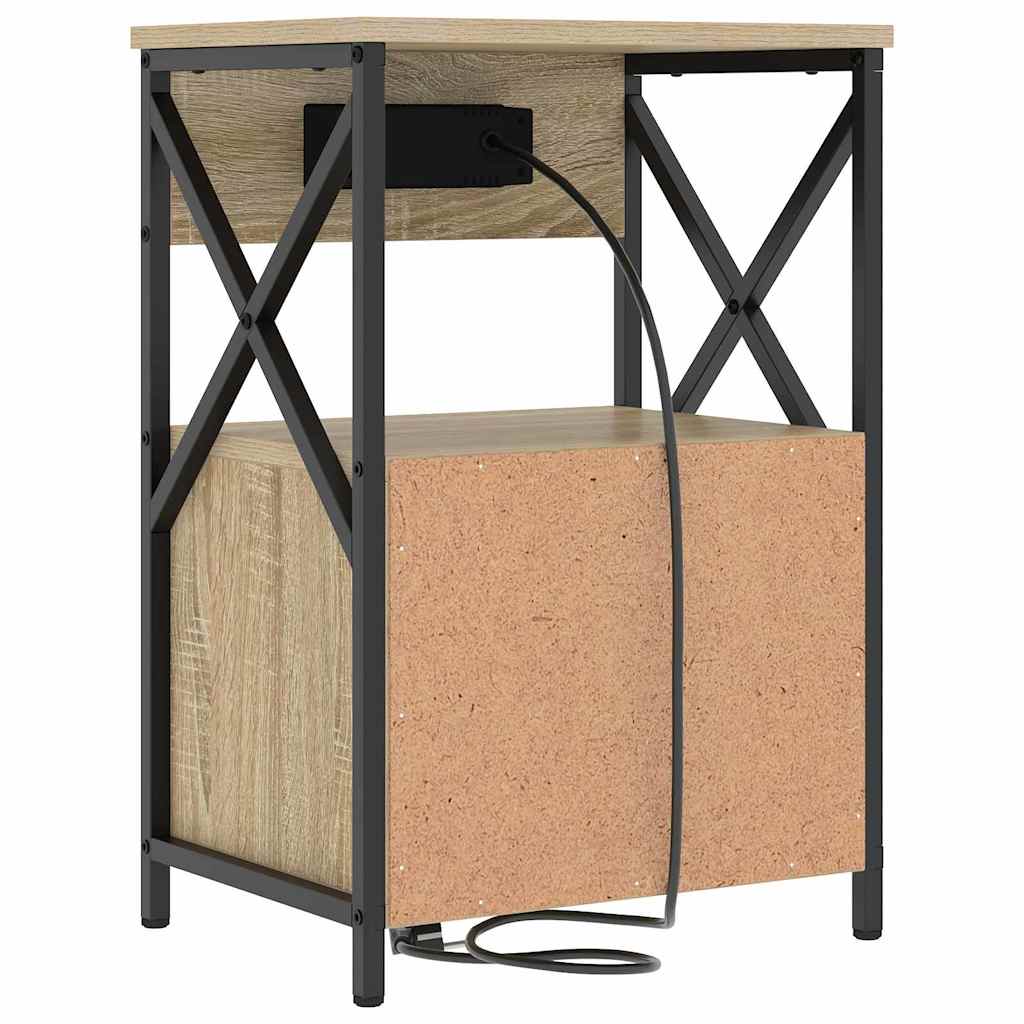 Noptiera stejar sonoma 40 x 31 x 60 cm Lemn compozit — imaginea 8