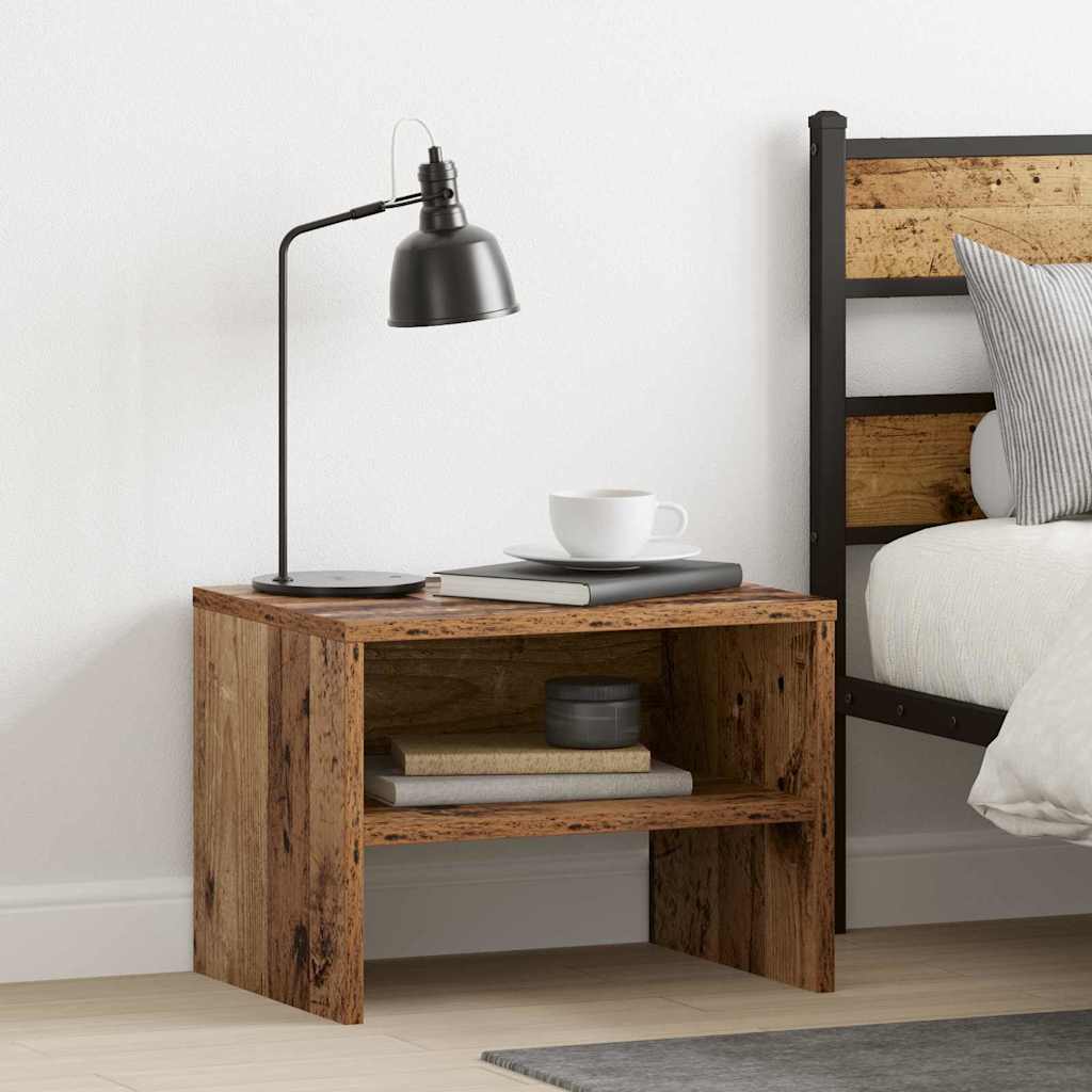 Noptiera 2 pcs Lemn vechi 40 x 30 x 30 cm Lemn compozit — imaginea 3