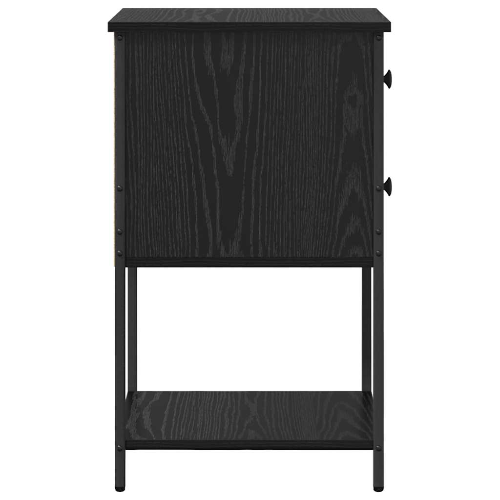 Noptiera cu sertar 2 pcs stejar negru 32 x 42 x 70 cm — imaginea 8