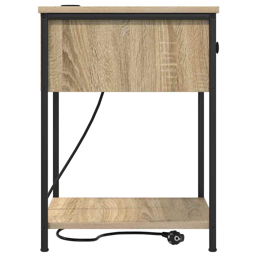 Noptiera stejar sonoma 42 x 41 x 56 cm Lemn compozit — imaginea 7