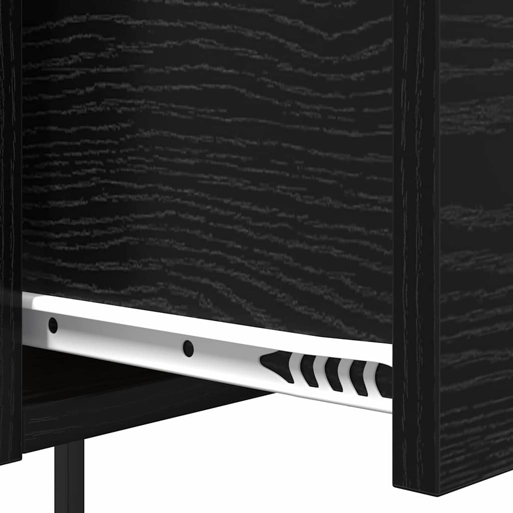 Noptiera stejar negru 42 x 41 x 56 cm Lemn compozit — imaginea 10