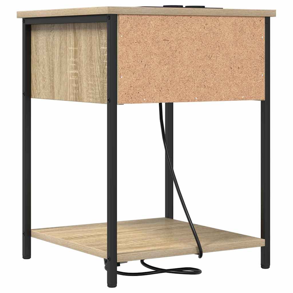 Noptiera stejar sonoma 42 x 41 x 56 cm Lemn compozit — imaginea 8