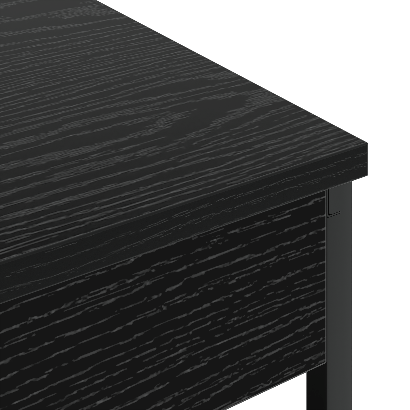 Noptiera stejar negru 41 x 31 x 51 cm Lemn compozit — imaginea 9